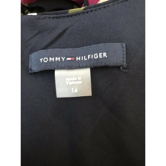 Tommy Hilfiger Belted Folk Floral Jumpsuit Navy - Picture 5 of 5